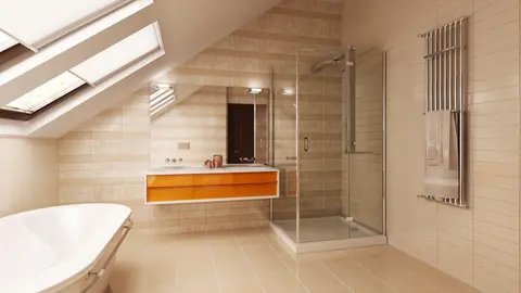 home project Z222 – interior arrangement, Dom z garażem i wykuszem nad wejściem o wysmakowanym nowoczesnym wyglądzie.