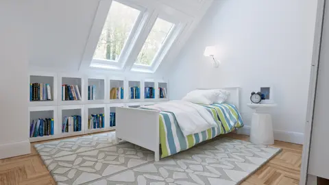 gotowy projekt domu Z226 – aranżacja wnętrz, Wygodny, kompaktowy dom z poddaszem użytkowym, garażem i gabinetem na parterze.