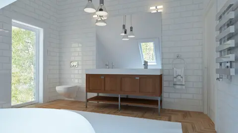 gotowy projekt domu Z226 – aranżacja wnętrz, Wygodny, kompaktowy dom z poddaszem użytkowym, garażem i gabinetem na parterze.