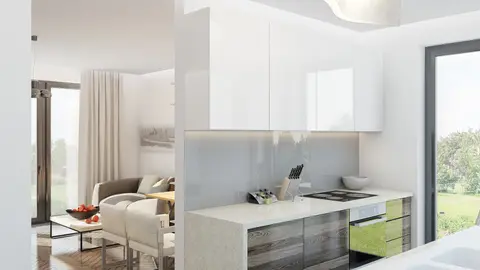 gotowy projekt domu Z229 – aranżacja wnętrz, Energooszczędny dom z dużym pomieszczeniem gospodarczym i wygodnymi schodami.