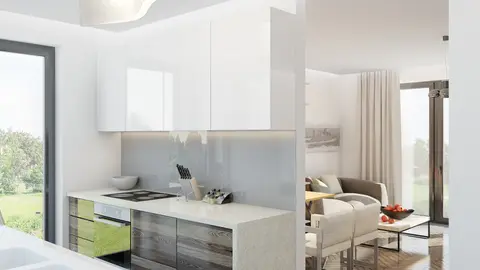 gotowy projekt domu Z229 – aranżacja wnętrz, Energooszczędny dom z dużym pomieszczeniem gospodarczym i wygodnymi schodami.