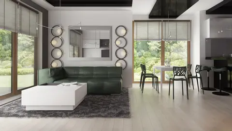 home project Z245 – interior arrangement, Dom z poddaszem o współczesnym charakterze do 110m2