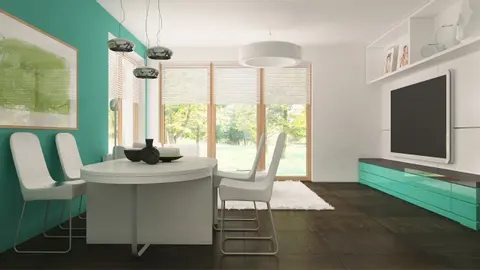 home project Z254 – interior arrangement, Mały dom parterowy także na wąską działkę z dużym pomieszczeniem gospodarczym.
