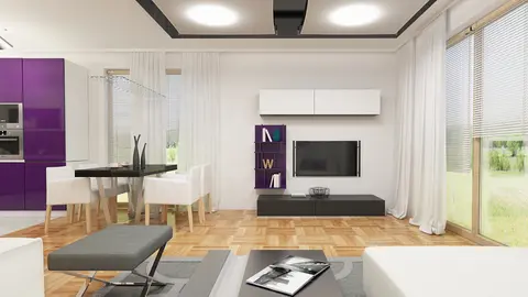 gotowy projekt domu Z255 – aranżacja wnętrz, Łączy w sobie prostotę, tradycyjną racjonalność i nowoczesny detal architektoniczny. 
