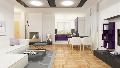 gotowy projekt domu Z255 – aranżacja wnętrz, Łączy w sobie prostotę, tradycyjną racjonalność i nowoczesny detal architektoniczny. 