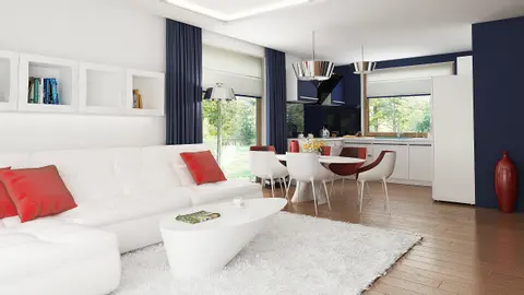 home project Z256 – interior arrangement, Mały, tani w wykonaniu, parterowy dom, z dwiema wygodnymi sypialniami. 