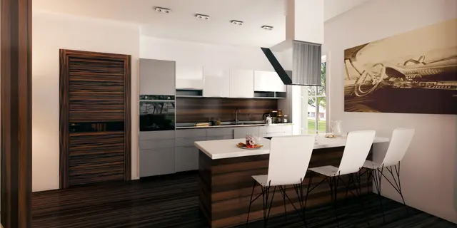 gotowy projekt domu Z443 – aranżacja wnętrz, Współczesny, przytulny dom parterowy z wydzieloną sypialnią główną od ogrodu