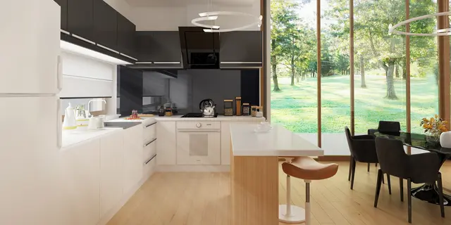 gotowy projekt domu Z386 – aranżacja wnętrz, Podłużna bryła z nowoczesnymi elementami oraz niewielkim poddaszem.