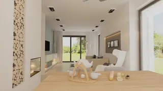home project Z259 – interior arrangement, Mały, wygodny dom parterowy z widnym salonem, tani i szybki w budowie.