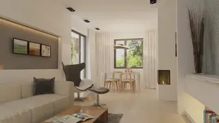 home project Z259 – interior arrangement, Mały, wygodny dom parterowy z widnym salonem, tani i szybki w budowie.