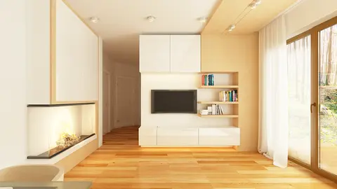 home project Z262 – interior arrangement, Prosty i tani w budowie dom parterowy z dachem dwuspadowym o małej powierzchni.