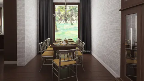 home project Z23 – interior arrangement, Tani i prosty w budowie dom parterowy o dworkowym charakterze