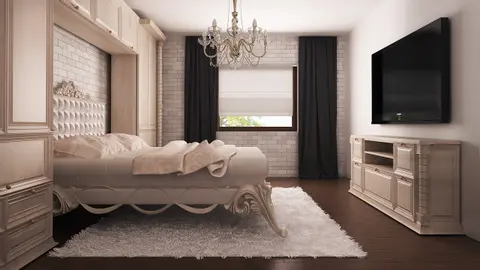 home project Z23 – interior arrangement, Tani i prosty w budowie dom parterowy o dworkowym charakterze