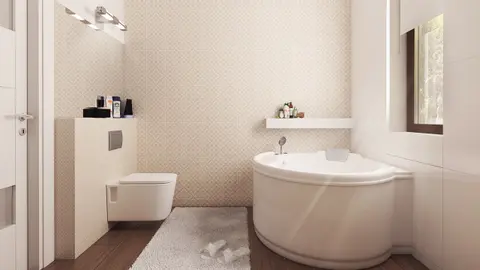 home project Z23 – interior arrangement, Tani i prosty w budowie dom parterowy o dworkowym charakterze
