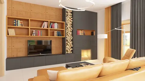 home project Zx12 – interior arrangement, Tradycyjna bryła we współczesnej oprawie z dobudowanym garażem.