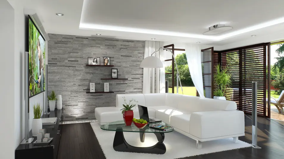 home project Zx14 – interior arrangement, Nowoczesny dom piętrowy z garażem od frontu i przestronnym wnętrzem.