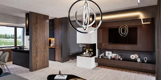 gotowy projekt domu Zx17 – aranżacja wnętrz, Funkcjonalny dom parterowy z dachem dwuspadowym o nowoczesnym wyglądzie. 