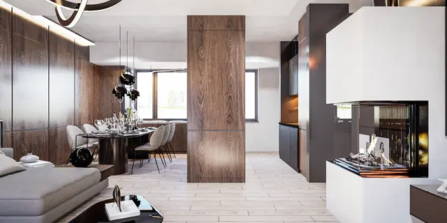 gotowy projekt domu Zx17 – aranżacja wnętrz, Funkcjonalny dom parterowy z dachem dwuspadowym o nowoczesnym wyglądzie. 