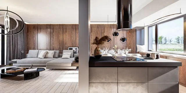 gotowy projekt domu Zx17 – aranżacja wnętrz, Funkcjonalny dom parterowy z dachem dwuspadowym o nowoczesnym wyglądzie. 