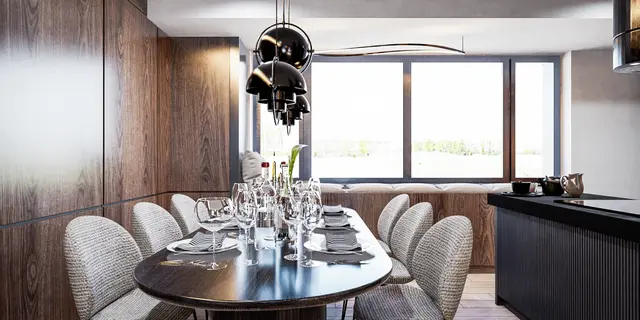 gotowy projekt domu Zx17 – aranżacja wnętrz, Funkcjonalny dom parterowy z dachem dwuspadowym o nowoczesnym wyglądzie. 