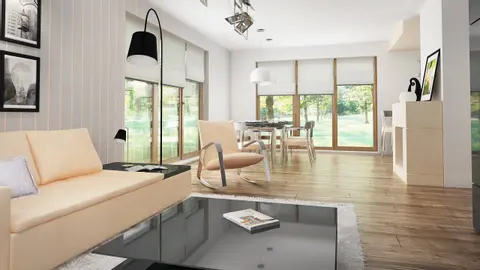 home project Z223 D – interior arrangement, Wersja drewniana szkieletowa
