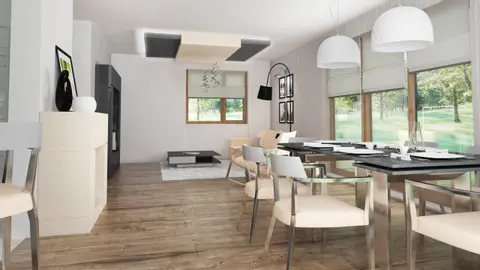 home project Z223 D – interior arrangement, Wersja drewniana szkieletowa