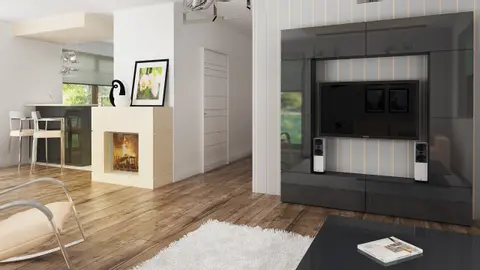 home project Z223 D – interior arrangement, Wersja drewniana szkieletowa