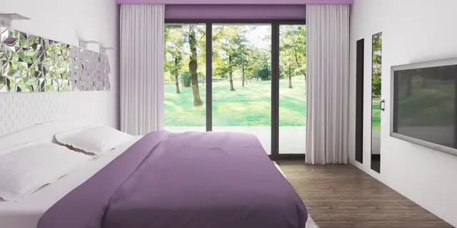 gotowy projekt domu Z446 – aranżacja wnętrz, Dom z 3 pokojami, przestronnym salonem, kuchnią ze spiżarką oraz dużą garderobą