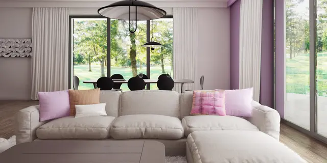 gotowy projekt domu Z446 – aranżacja wnętrz, Dom z 3 pokojami, przestronnym salonem, kuchnią ze spiżarką oraz dużą garderobą