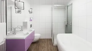 gotowy projekt domu Z446 – aranżacja wnętrz, Dom z 3 pokojami, przestronnym salonem, kuchnią ze spiżarką oraz dużą garderobą