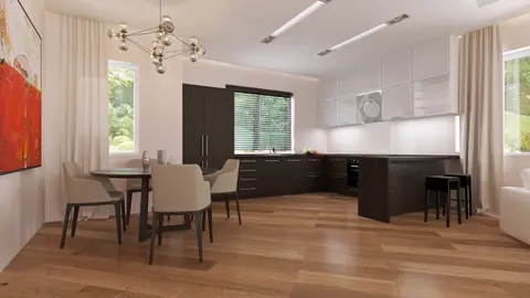 home project Z35 A bG – interior arrangement, wersja projektu bez garażu