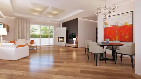 home project Z35 A bG – interior arrangement, wersja projektu bez garażu