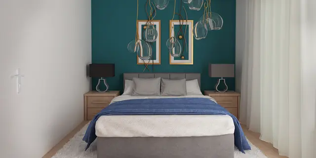 gotowy projekt domu Z451 D – aranżacja wnętrz, Prosty, mały dom o powierzchni ok 50m2 z dachem 2-spadowym, 2 pokojami i salonem