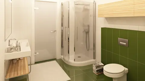 gotowy projekt domu Zx44 – aranżacja wnętrz, Dom z dwuspadowym dachem, garażem w bryle oraz modernistycznym detalem lukarny.
