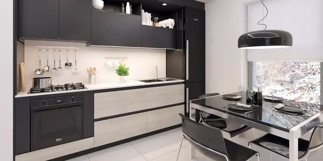 gotowy projekt domu Zx256 – aranżacja wnętrz, Nowoczesny, niewielki, parterowy dom z dużym tarasem.