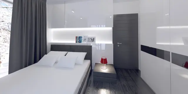 gotowy projekt domu Zx256 – aranżacja wnętrz, Nowoczesny, niewielki, parterowy dom z dużym tarasem.