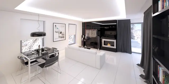 gotowy projekt domu Zx256 – aranżacja wnętrz, Nowoczesny, niewielki, parterowy dom z dużym tarasem.