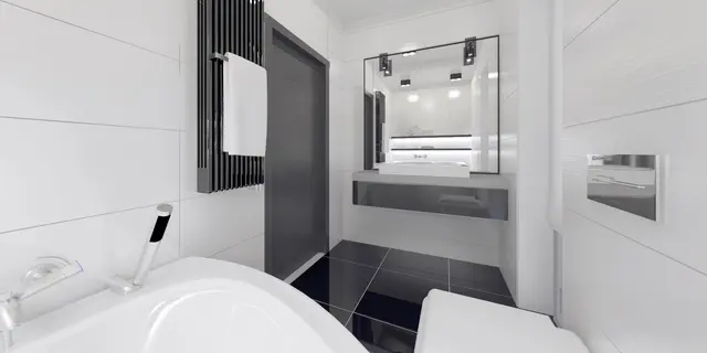 gotowy projekt domu Zx256 – aranżacja wnętrz, Nowoczesny, niewielki, parterowy dom z dużym tarasem.