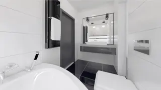 gotowy projekt domu Zx256 – aranżacja wnętrz, Nowoczesny, niewielki, parterowy dom z dużym tarasem.