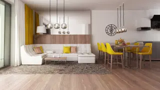 home project Z459 – interior arrangement, Dom o powierzchni 126 m2 z dachem dwuspadowym, 4 pokojami oraz dużym salonem