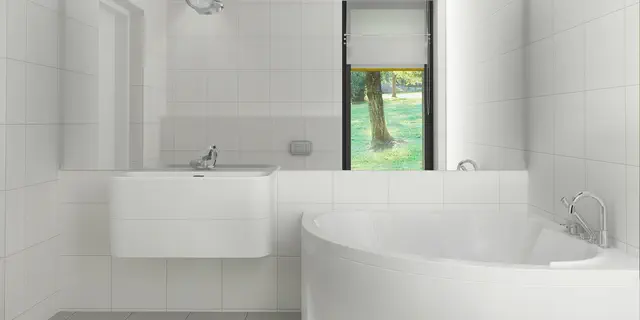 gotowy projekt domu Z459 – aranżacja wnętrz, Dom o powierzchni 126 m2 z dachem dwuspadowym, 4 pokojami oraz dużym salonem