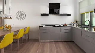 home project Z459 D – interior arrangement, Dom o powierzchni 126 m2 z dachem dwuspadowym, 4 pokojami oraz dużym salonem
