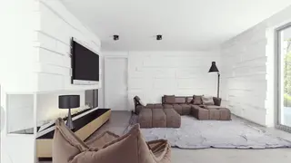 home project Zx55 – interior arrangement, Współczesny dom piętrowy z funkcjonalnym wnętrzem i przestronnym tarasem.