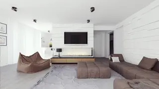 home project Zx55 – interior arrangement, Współczesny dom piętrowy z funkcjonalnym wnętrzem i przestronnym tarasem.