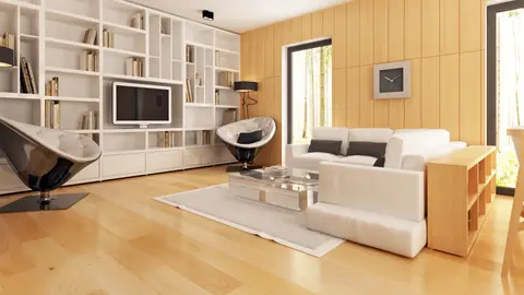 home project Zx60 – interior arrangement, Oryginalny design, podłużny rzut z bocznym wejściem, taras nad garażem.