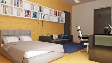 gotowy projekt domu Zx100 – aranżacja wnętrz, Nowoczesny dom parterowy  z garażem od frontu w stylu modernistycznym.