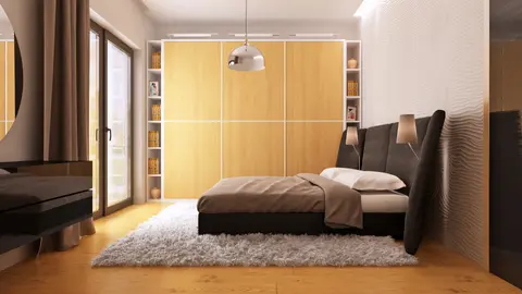gotowy projekt domu Zx100 – aranżacja wnętrz, Nowoczesny dom parterowy  z garażem od frontu w stylu modernistycznym.