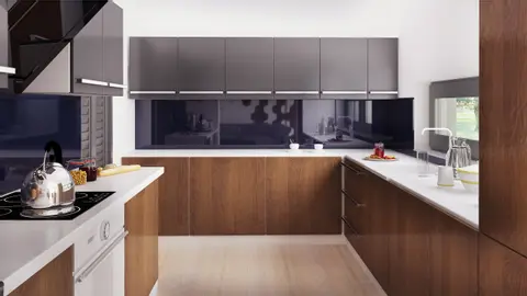 home project Zx104 – interior arrangement, Parterowy dom w stylu nowoczesnym z garażem, jasnym salonem i 3 pokojami