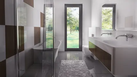 home project Zx104 – interior arrangement, Parterowy dom w stylu nowoczesnym z garażem, jasnym salonem i 3 pokojami