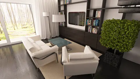 home project Zs1 – interior arrangement, Townhouses in a modern style, glazed dormer windows and an energy-saving shape.